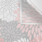Festive, Floral Prints, Bloom Mix, White and Pink on Grey Wall Tapestry Gallery Image 3