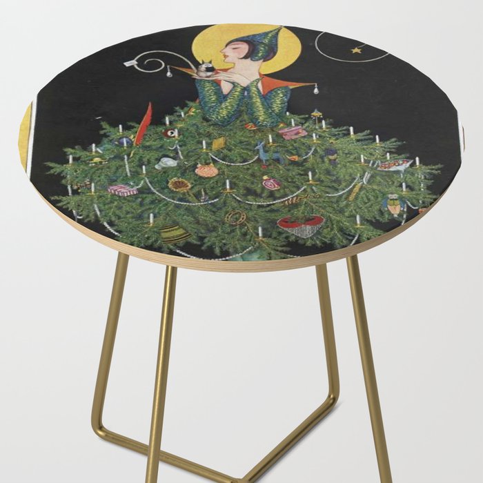 Vintage Fashion Magazine Cover - Illustration December 1914 - Christmas Tree Woman Side Table Gallery Image 2
