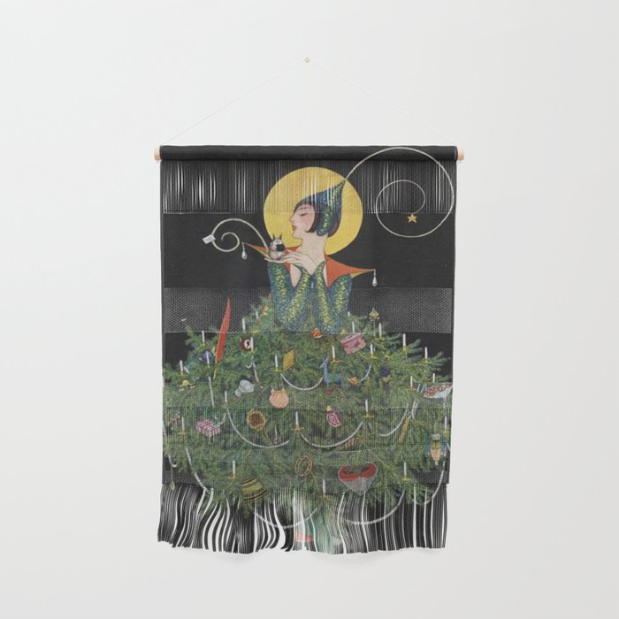 Vintage Fashion Magazine Cover - Illustration December 1914 - Christmas Tree Woman Wall Hanging Gallery Image 1
