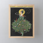 Vintage Fashion Magazine Cover - Illustration December 1914 - Christmas Tree Woman Mini Art Print Gallery Image 1