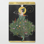 Vintage Fashion Magazine Cover - Illustration December 1914 - Christmas Tree Woman Cutting Board Gallery Image 1