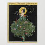 Vintage Fashion Magazine Cover - Illustration December 1914 - Christmas Tree Woman Poster Gallery Image 4