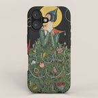Vintage Fashion Magazine Cover - Illustration December 1914 - Christmas Tree Woman iPhone Case Gallery Image 1