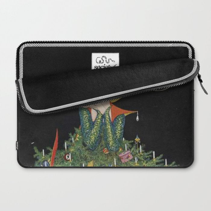 Vintage Fashion Magazine Cover - Illustration December 1914 - Christmas Tree Woman Laptop Sleeve Gallery Image 2