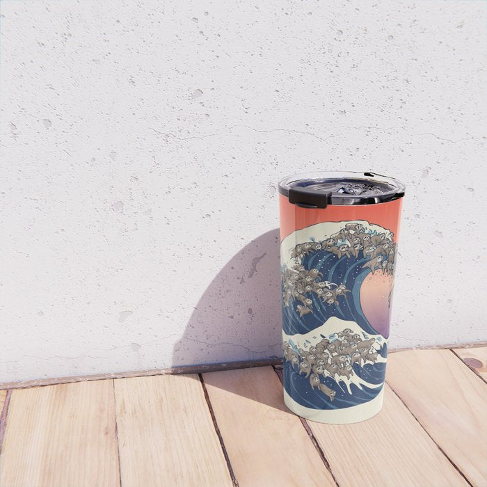 The Great Wave of Sloth Travel Mug Gallery Image 4