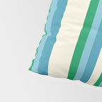 Classic Stripes XXVII - Beachy Blue and Green Pillow Sham Gallery Image 4