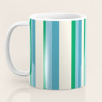 Classic Stripes XXVII - Beachy Blue and Green Coffee Mug Gallery Image 3