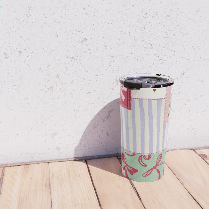 Retro christmas patch Travel Mug Gallery Image 4