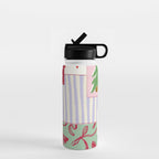 Retro christmas patch Water Bottle Gallery Image 1