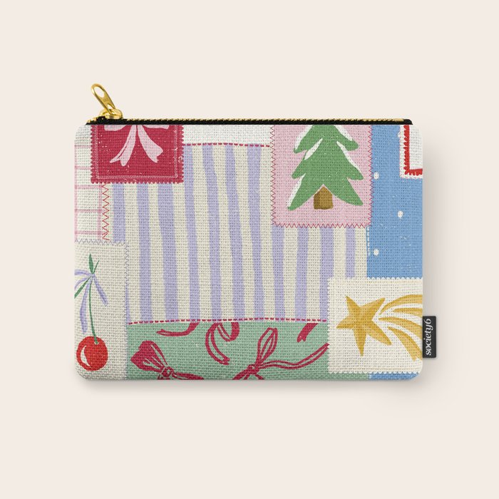 Retro christmas patch Carry All Pouch Gallery Image 1