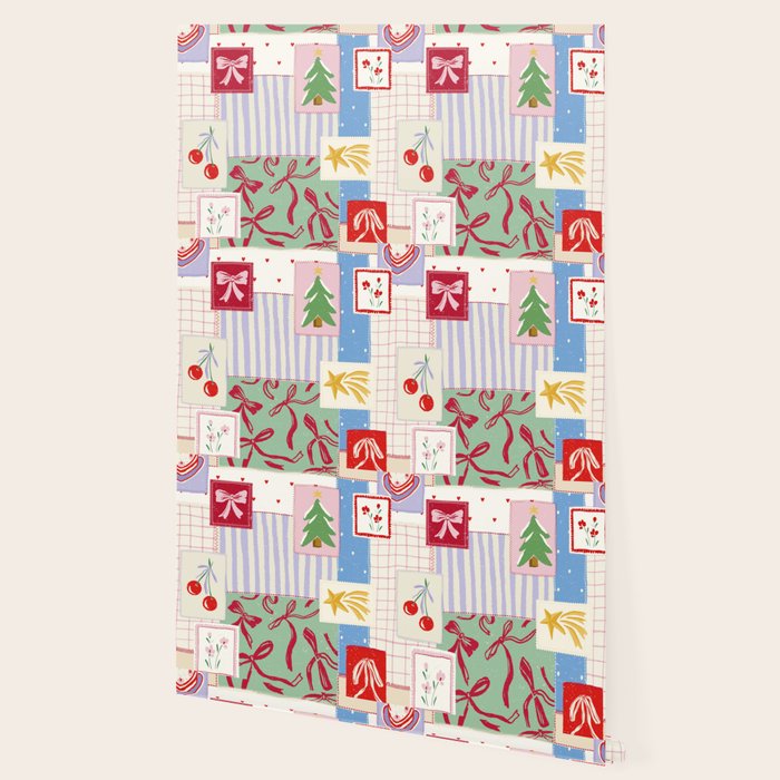 Retro christmas patch Wallpaper Gallery Image 2