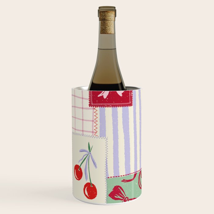 Retro christmas patch Wine Chiller Gallery Image 2