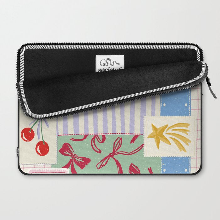 Retro christmas patch Laptop Sleeve Gallery Image 2