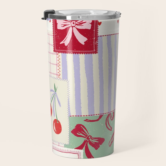 Retro christmas patch Travel Mug Gallery Image 3
