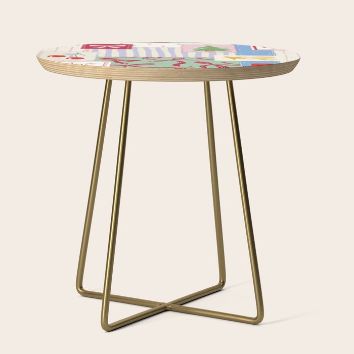 Retro christmas patch Side Table Gallery Image 1
