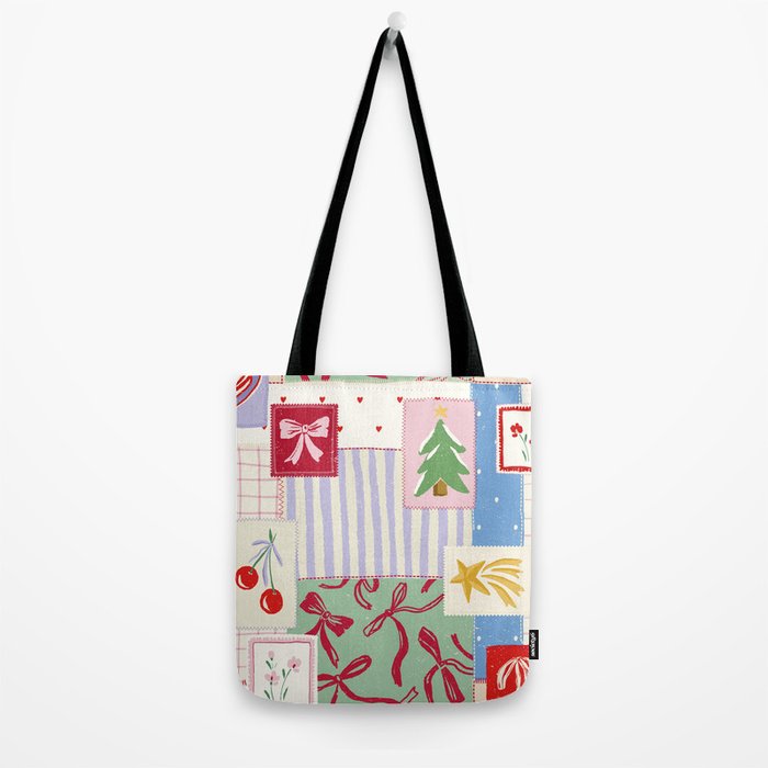 Retro christmas patch Tote Bag Gallery Image 2