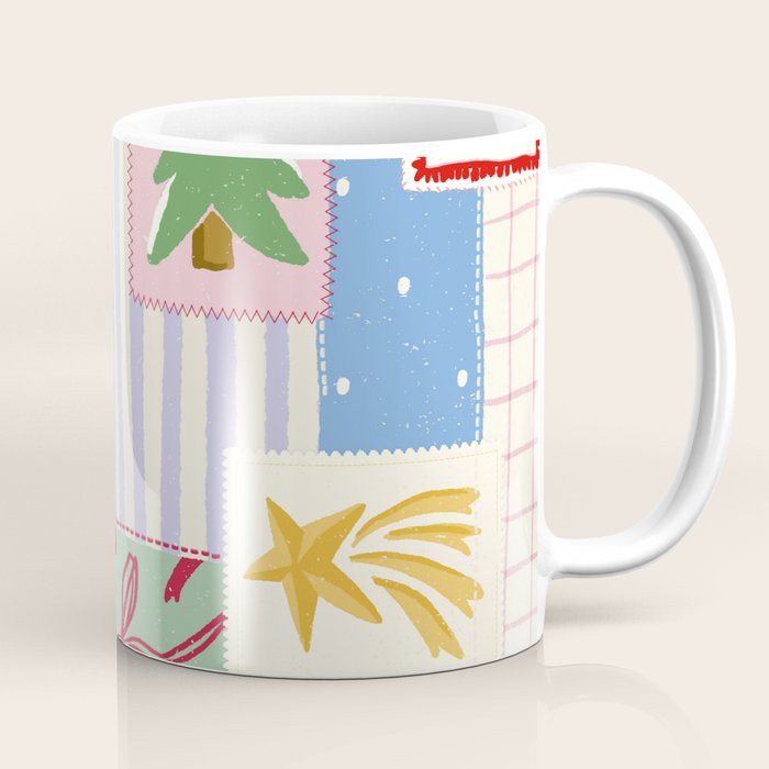 Retro christmas patch Coffee Mug Gallery Image 1