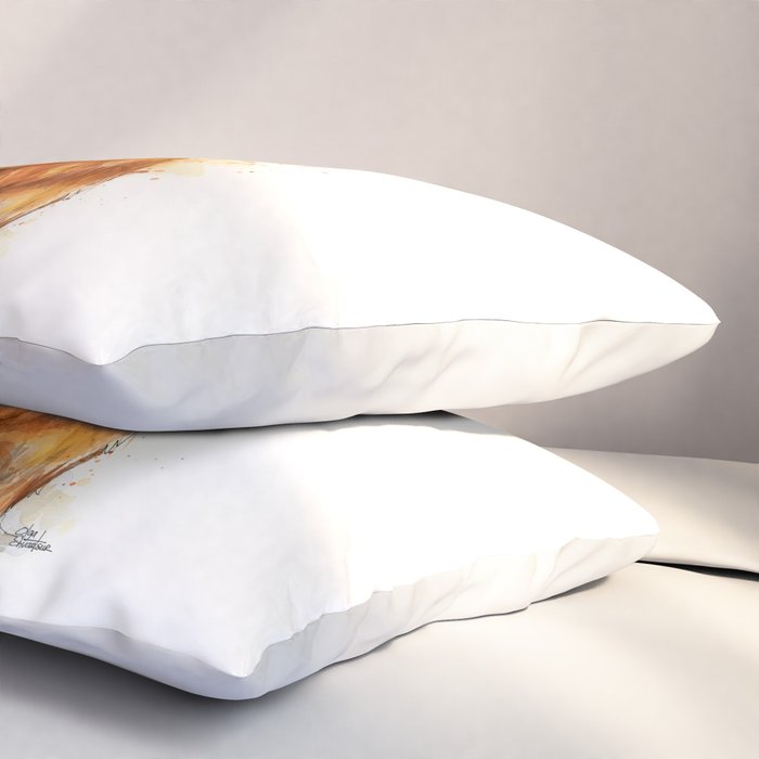 Fox Watercolor Red Fox Painting Pillow Sham Gallery Image 3