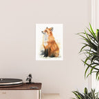 Fox Watercolor Red Fox Painting Poster Gallery Image 2