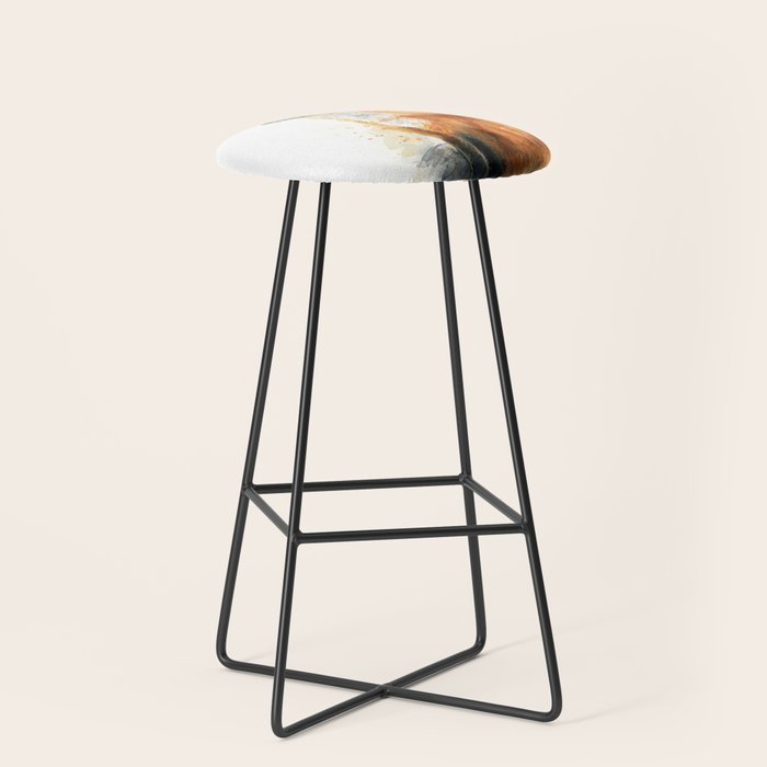 Fox Watercolor Red Fox Painting Stool Gallery Image 1