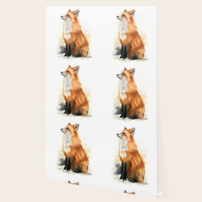 Fox Watercolor Red Fox Painting Wallpaper Gallery Image 2