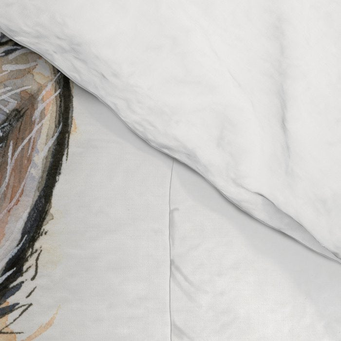 Fox Watercolor Red Fox Painting Comforter Gallery Image 4
