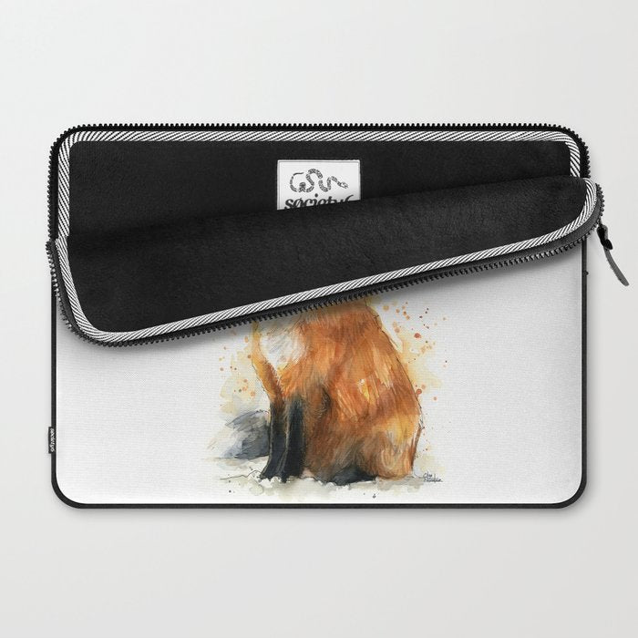 Fox Watercolor Red Fox Painting Laptop Sleeve Gallery Image 2
