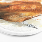 Fox Watercolor Red Fox Painting Bath Mat Gallery Image 3