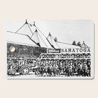 "The Starting Gate" Saratoga Springs Race Course Track Cutting Board Gallery Image 1