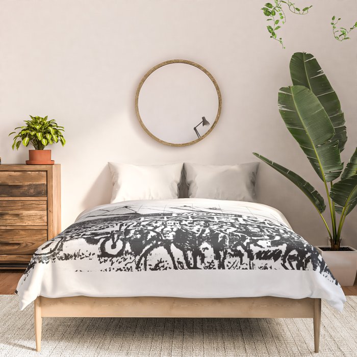 "The Starting Gate" Saratoga Springs Race Course Track Comforter Gallery Image 3