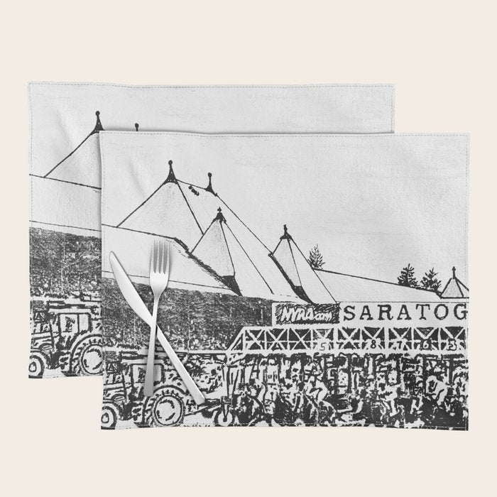"The Starting Gate" Saratoga Springs Race Course Track Placemat Gallery Image 1