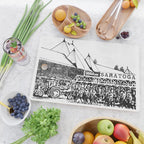 "The Starting Gate" Saratoga Springs Race Course Track Cutting Board Gallery Image 2