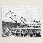 "The Starting Gate" Saratoga Springs Race Course Track Jigsaw Puzzle Gallery Image 1