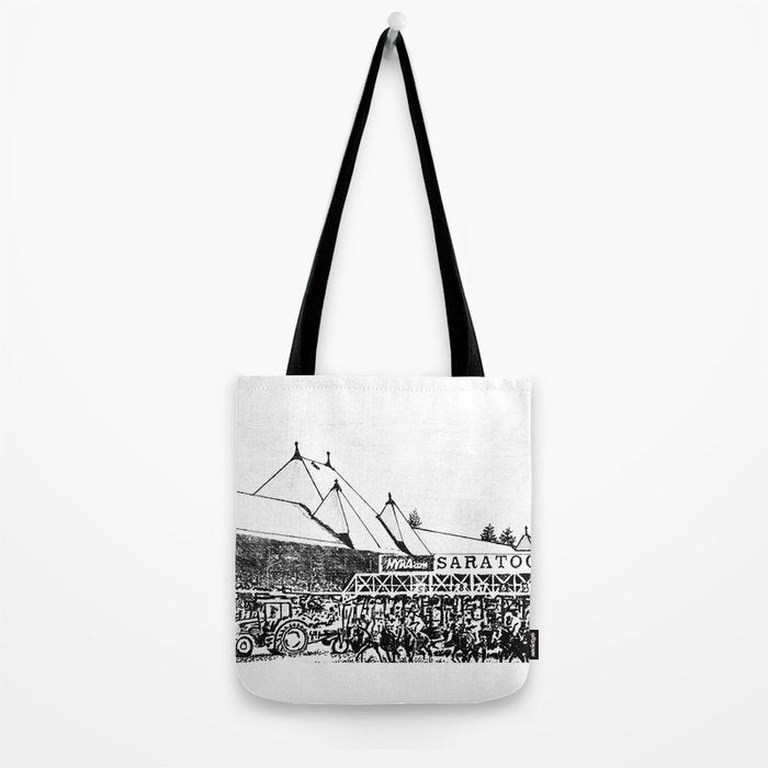 "The Starting Gate" Saratoga Springs Race Course Track Tote Bag Gallery Image 2