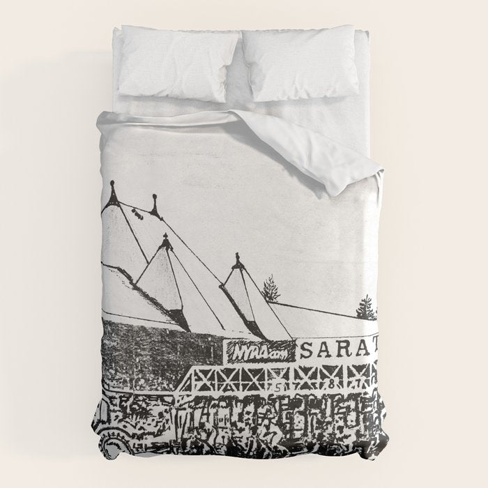 "The Starting Gate" Saratoga Springs Race Course Track Duvet Cover Gallery Image 6