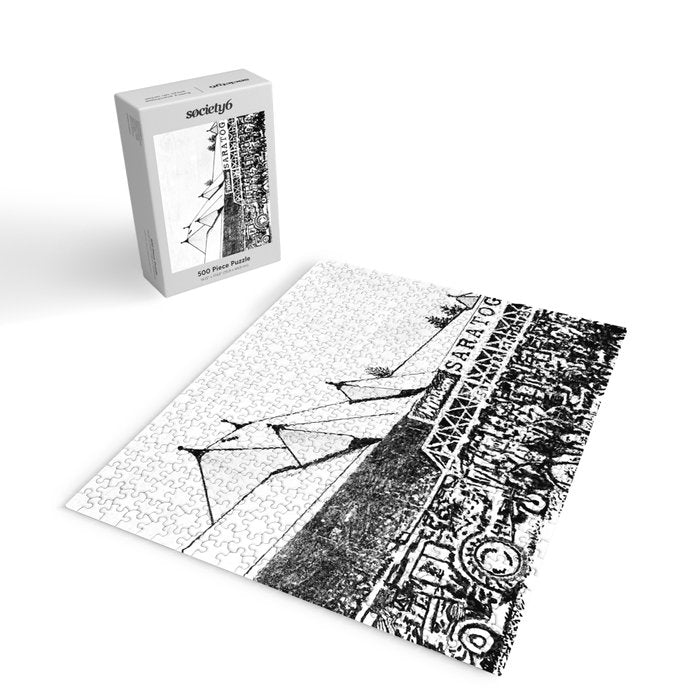 "The Starting Gate" Saratoga Springs Race Course Track Jigsaw Puzzle Gallery Image 2