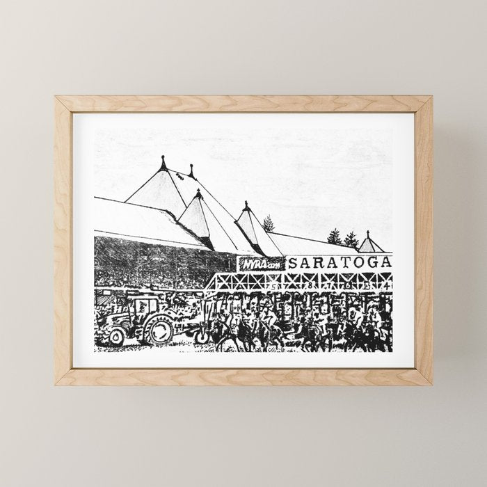 "The Starting Gate" Saratoga Springs Race Course Track Mini Art Print Gallery Image 1