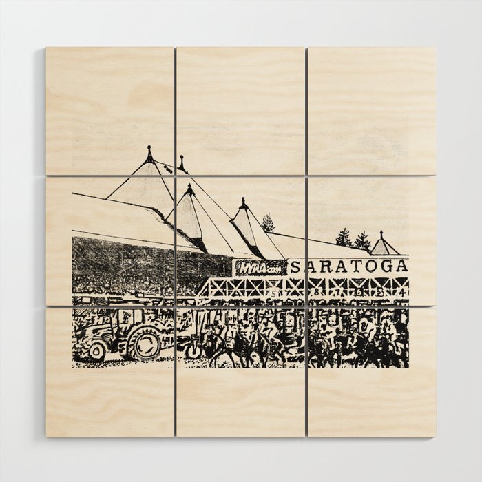 "The Starting Gate" Saratoga Springs Race Course Track Wood Wall Art Gallery Image 1