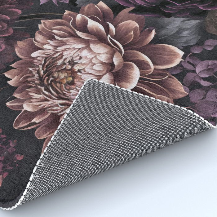 Moody Flowers Burgundy Purple Pink Rug Gallery Image 4