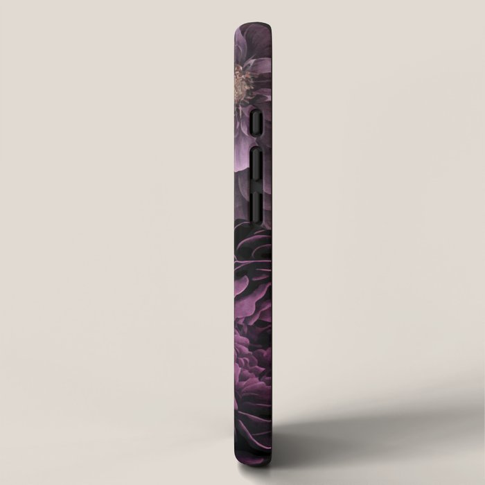 Moody Flowers Burgundy Purple Pink iPhone Case Gallery Image 2