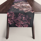 Moody Flowers Burgundy Purple Pink Table Runner Gallery Image 1