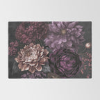 Moody Flowers Burgundy Purple Pink Rug Gallery Image 2