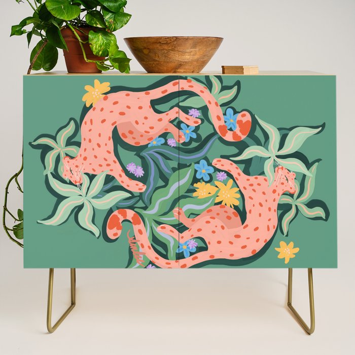 Wild Blush Cheetahs Credenza Gallery Image 1