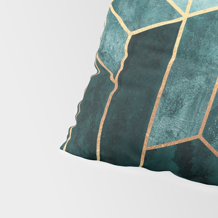 Teal Hexagons Pillow Sham Gallery Image 4