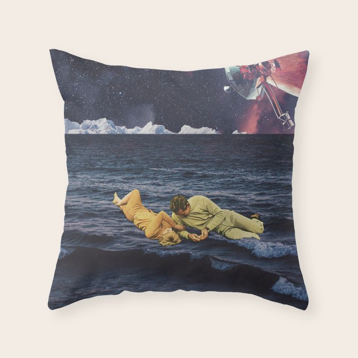 to be Reborn from a sea of Optimism Throw Pillow Gallery Image 1