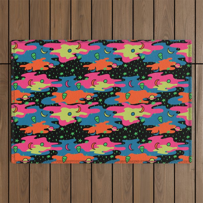 Psychedelic Space Outdoor Rug Gallery Image 1