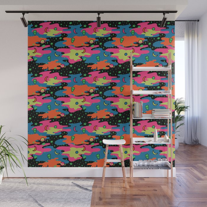 Psychedelic Space Wall Mural Gallery Image 1