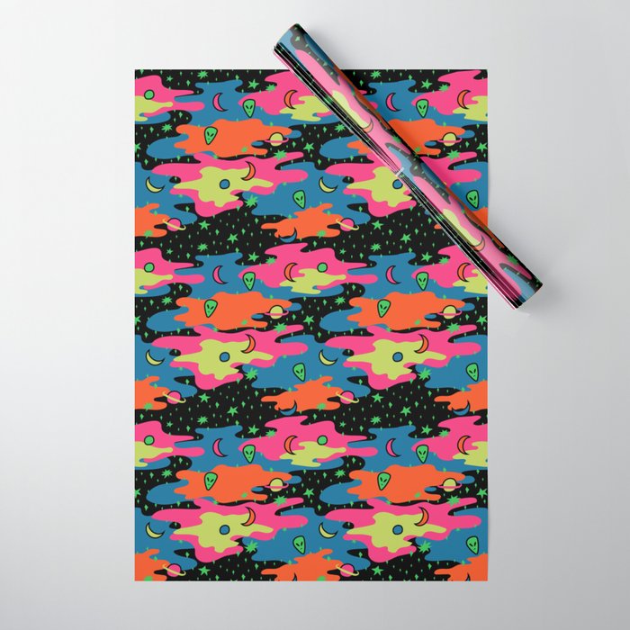 Psychedelic Space Wrapping Paper Gallery Image 1
