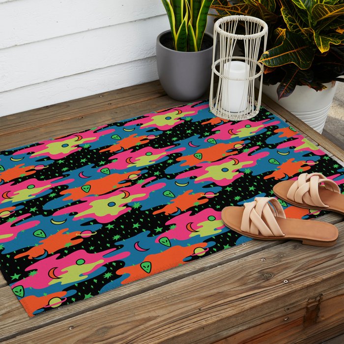Psychedelic Space Outdoor Rug Gallery Image 2