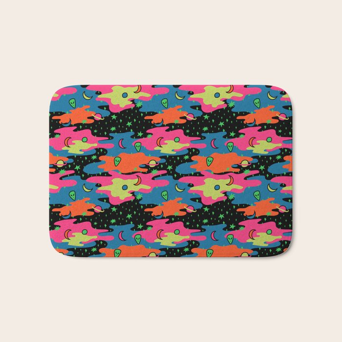 Psychedelic Space Bath Mat Gallery Image 1